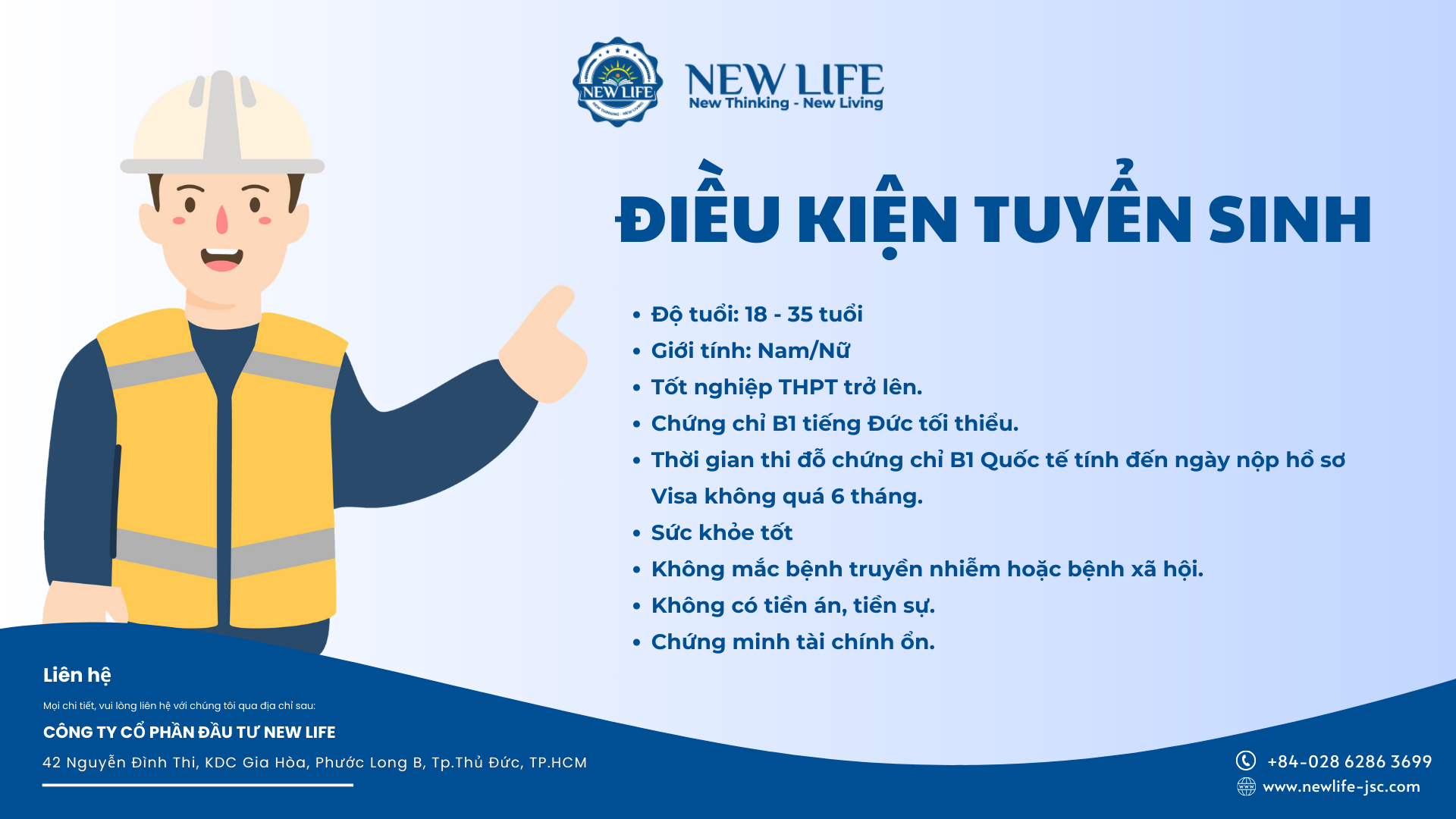 Điều kiện tuyển sinh Du học nghề Đức ngành Kỹ sư cơ điện tử ô tô tại New Life