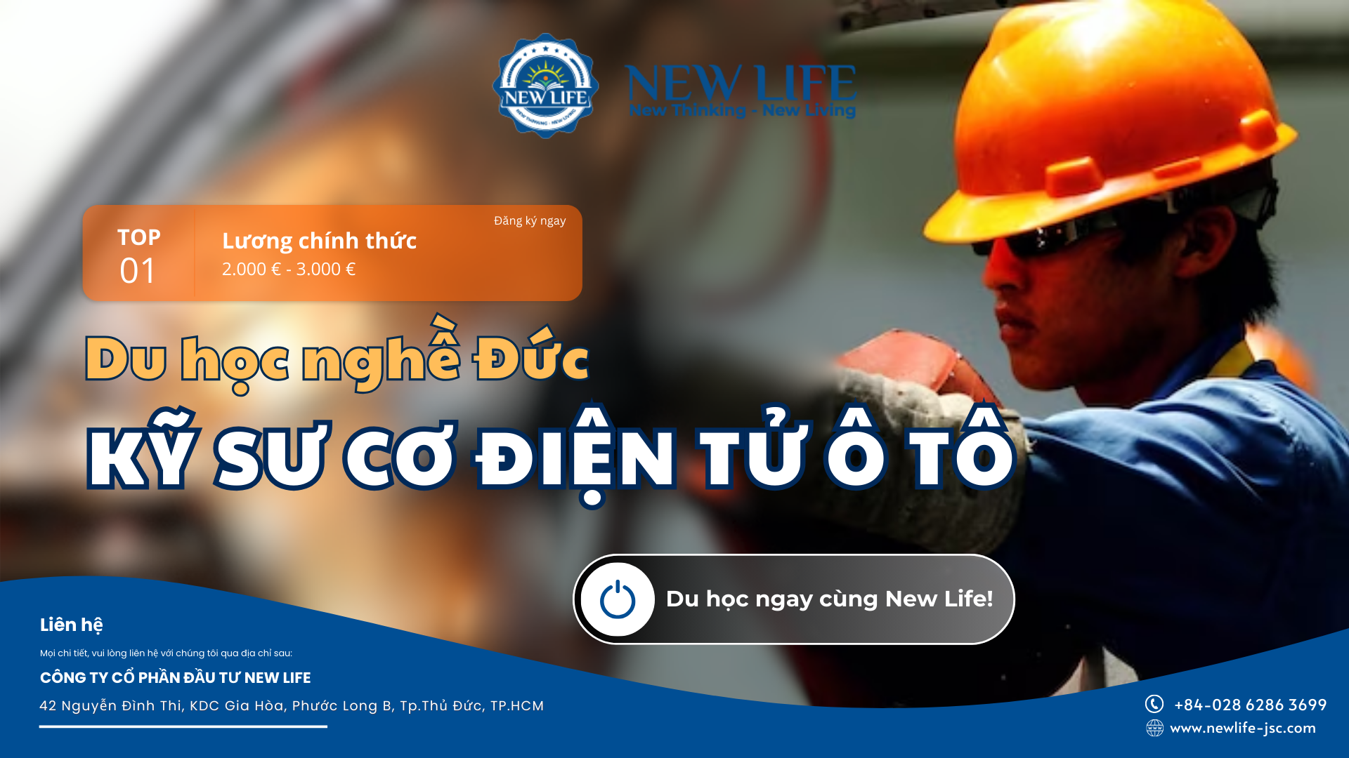 Du học nghề Đức ngành Kỹ sư cơ điện tử ô tô tại New Life