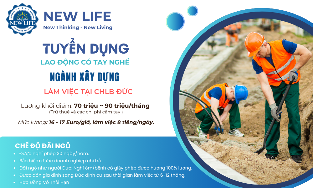 Tuyển dụng việc làm tại đức - Ngành xây dựng ở đức- Cơ hội việc làm ở đức.