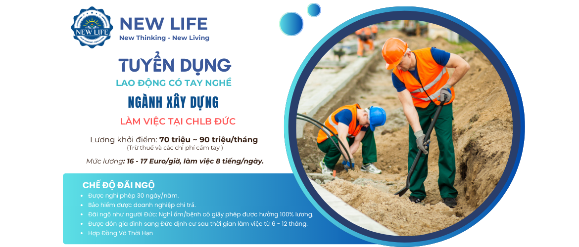 Thông Tin Việc Làm Tại Đức – Tuyển Dụng Thợ Xây Dựng Tại Đức