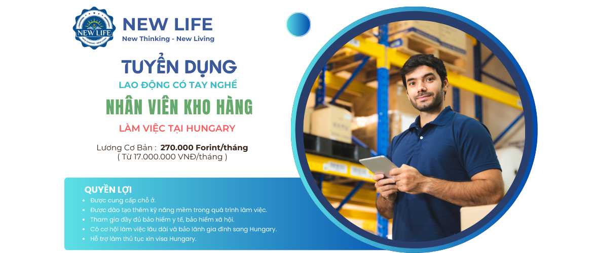 Chương trình đào tạo và làm việc nghề nhân viên kho hàng tại Hungary