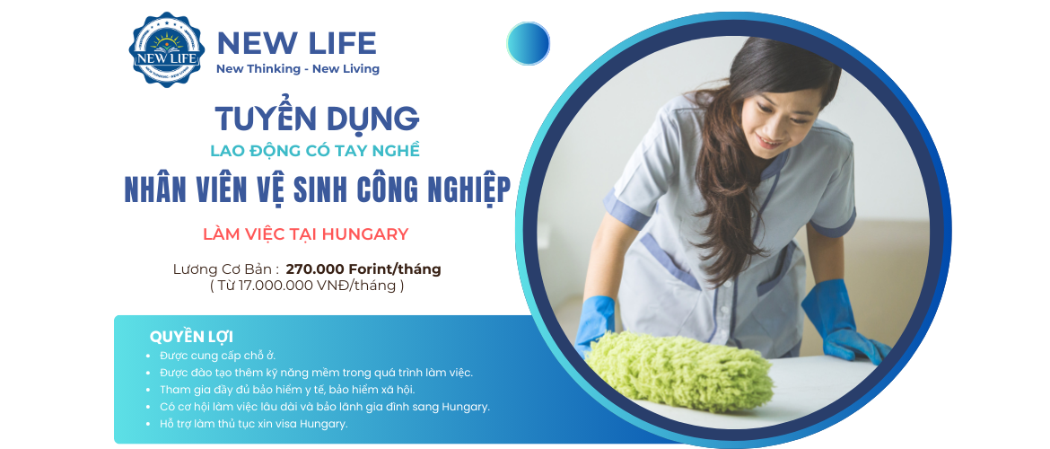 Chương trình đào tạo và tuyển dụng nhân viên vệ sinh công nghiệp tại Hungary